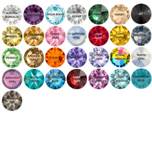 Load image into Gallery viewer, Crystal plugs stainless steel plugs / tunnels for gauges / stretched ears Sizes: 6g, 4g, 2g, 1g, 0g