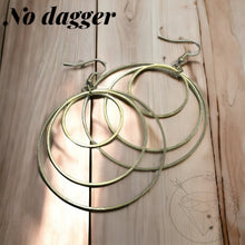 Load image into Gallery viewer, Antique bronze layered metal hoop plugs gauges tunnels 8g 6g 4g 2g 1g 0g 00g 7/16" 1/2 9/16" 5/8" 3/4" 7/8" 1"