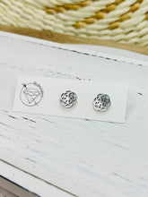Load image into Gallery viewer, Seed of life flower of life stud gold steel earrings