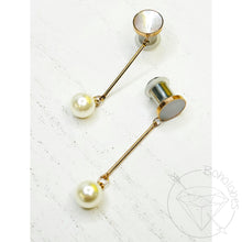 Load image into Gallery viewer, Shell gold pearl plugs gauges tunnels 4g 2g 1g 0g 11/32" 00g