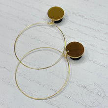 Load image into Gallery viewer, Gold wire Hoop plugs Gold hoop plugs gauges tunnels 6g - 1/2"