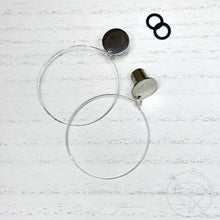 Load image into Gallery viewer, Steel wire Hoop plugs gauges tunnels 6g - 1"