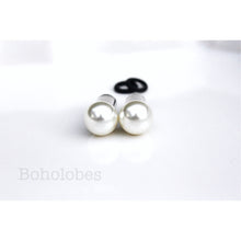 Load image into Gallery viewer, White pearl 6mm 8mm 10mm 12mm ball plugs: 14g - 7/16"