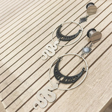 Load image into Gallery viewer, Bohemian moon phase snake python plugs gauges tunnels 8g - 1"