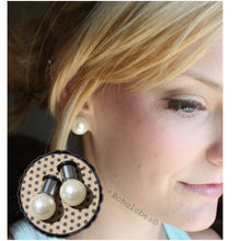 Load image into Gallery viewer, Pearl ball plugs wedding plugs single flare plugs tunnels 14g - 3/4"