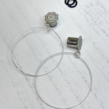 Load image into Gallery viewer, Mandala hoop bohemian dangle plugs tunnels for gauged stretched ears: 6g 4g 2g 1g 0g 11/32&quot; 00g