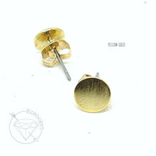 Load image into Gallery viewer, Brushed steel disk minimalist stud plugs 14g 12g 10g 8g 6g 4g