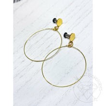 Load image into Gallery viewer, Gold wire Hoop plugs Gold hoop plugs gauges tunnels 6g - 1/2"