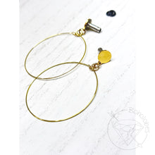 Load image into Gallery viewer, Gold wire Hoop plugs Gold hoop plugs gauges tunnels 6g - 1/2"