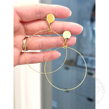 Load image into Gallery viewer, Gold wire Hoop plugs Gold hoop plugs gauges tunnels 6g - 1/2"