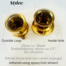 Load image into Gallery viewer, Steel wire Hoop single flare plugs gauges tunnels 6g 4g 2g 1g 0g 11/32" 00g 7/16" 1/2" 9/16" 5/8" 3/4" 7/8" 1"