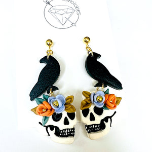 Halloween drop dangle earrings /  plugs: 2g - 25mm