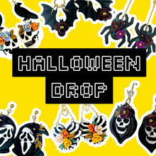Load image into Gallery viewer, Halloween drop dangle earrings /  plugs: 2g - 25mm
