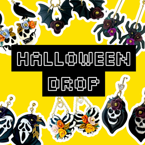 Halloween drop dangle earrings /  plugs: 2g - 25mm