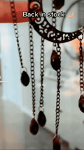 Load image into Gallery viewer, Black celestial crescent moon goth dangle plugs gauges 2g 1g 0g 00g 7/16&quot; 1/2” 6mm 7mm 8mm 10mm 11mm 12mm