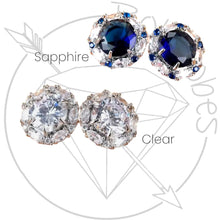 Load image into Gallery viewer, Round Art deco chunky rhinestone clear crystal white gold formal wedding bridal plugs gauges 0g 11/32&quot; 00g 7/16&quot; 1/2”
