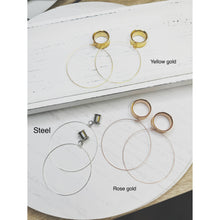 Load image into Gallery viewer, Steel wire hoop screw back plugs gauges tunnels: 2g 0g 00g 1/2&quot; 9/16&quot; 5/8&quot; 18mm 20mm 22mm 25mm