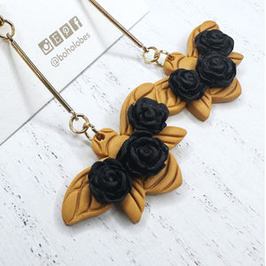 Bumble bee 3D flower gold stud pack combo trio earring bundle