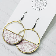 Load image into Gallery viewer, Two tone tribal dangle earrings