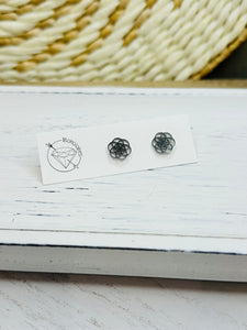 Seed of life flower of life stud gold steel earrings