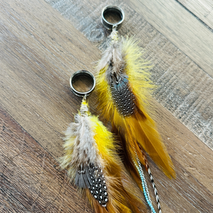 Stainless steel feather beaded stainless steel screw back plugs gauges tunnels: 2g 0g 00g 1/2" 9/16" 5/8" 18mm 20mm 22mm 25mm