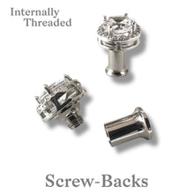 Load image into Gallery viewer, Crystal rhinestone plugs : Sizes 8g - 00g