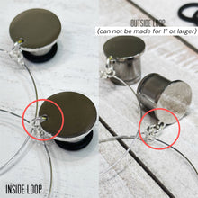 Load image into Gallery viewer, Gold wire Hoop plugs Gold hoop plugs gauges tunnels 6g - 1/2"