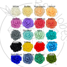 Load image into Gallery viewer, Large Resin Rose Flower Plugs: Gauged Ear Stretcher Tunnels 14g 12g 10g 8g 6g 4g 2g 1g 0g 11/32” 00g 7/16” 1/2”