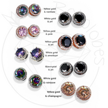 Load image into Gallery viewer, Crystal rhinestone plugs : Sizes 8g 6g 4g 2g 1g 0g 11/32” 00g