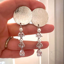 Load image into Gallery viewer, Ornate Crystal Gauges Boho Style Glam Plugs pearl dots 4g 2g 1g 0g 11/32” 00g 7/16” 1/2” 9/16” 5/8” 11/13” 3/4” 13/16” 7/8” 1”1 1/8" 1 3/16"