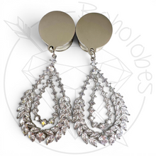 Load image into Gallery viewer, Boho crystal Glam Gauges deco Plugs 14g 12g 10g 8g 6g 4g 2g 1g 0g 11/32” 00g 7/16” 1/2” 9/16” 5/8” 11/13” 3/4” 13/16” 7/8” 1”1 1/8" 1 3/16"
