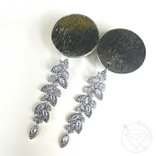 Load image into Gallery viewer, Ornate Flower petal Crystal Gauges Boho Glam Plugs 4g 2g 1g 0g 11/32” 00g 7/16” 1/2” 9/16” 5/8” 11/13” 3/4” 13/16” 7/8” 1”1 1/8" 1 3/16"