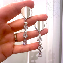 Load image into Gallery viewer, Ornate Crystal Gauges Boho Style Glam Plugs pearl dots 4g 2g 1g 0g 11/32” 00g 7/16” 1/2” 9/16” 5/8” 11/13” 3/4” 13/16” 7/8” 1”1 1/8" 1 3/16"