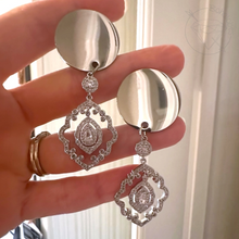 Load image into Gallery viewer, Ornate Crystal Gauges - Boho Style Glam Plugs Elegant 4g 2g 1g 0g 11/32” 00g 7/16” 1/2” 9/16” 5/8” 11/13” 3/4” 13/16” 7/8” 1”1 1/8" 1 3/16"