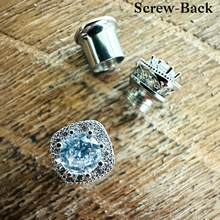 Load image into Gallery viewer, Halo crystal square gauges | tunnels | plugs: Size 0 gauge 8mm