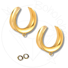 Load image into Gallery viewer, DIY Saddle Tunnel Blanks for Jewelry Making | Craft Supply for Dangle Plugs | 316L Stainless Steel 2G 0G 00G 1/2" 9/16" 5/8" 3/4" 7/8" 1"
