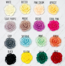 Load image into Gallery viewer, Rainbow beaded rose plugs gauges for gauged or stretched ears: Sizes 2g, 1g, 0g, 11/32&quot;, 00g, 7/16&quot;, 1/2&quot;
