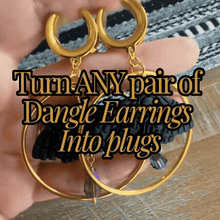 Load image into Gallery viewer, DIY Saddle Tunnel Blanks for Jewelry Making | Craft Supply for Dangle Plugs | 316L Stainless Steel 2G 0G 00G 1/2" 9/16" 5/8" 3/4" 7/8" 1"