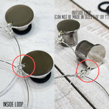 Load image into Gallery viewer, Gold wire Hoop single flare plugs gauges tunnels 6g 4g 2g 1g 0g 11/32&quot; 00g 7/16&quot; 1/2&quot; 9/16&quot; 5/8&quot; 3/4&quot; 7/8&quot; 1&quot;