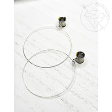 Load image into Gallery viewer, Yellow gold wire hoop screw back plugs gauges tunnels: 6mm - 30mm