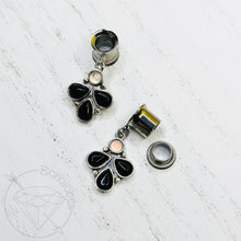 Load image into Gallery viewer, Bohemian water droplet screw back plugs gauges tunnels: 2g 0g 00g 1/2&quot; 9/16&quot; 5/8&quot; 18mm 20mm 22mm 25mm