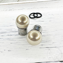 Load image into Gallery viewer, Light bronze pearl plugs single flare plugs tunnels 7/16&quot; 1/2&quot; 9/16&quot;