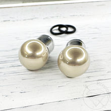 Load image into Gallery viewer, Light bronze pearl plugs single flare plugs tunnels 7/16&quot; 1/2&quot; 9/16&quot;