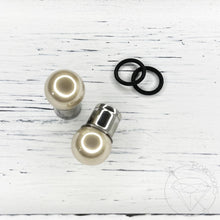 Load image into Gallery viewer, Light bronze pearl plugs single flare plugs tunnels 7/16&quot; 1/2&quot; 9/16&quot;