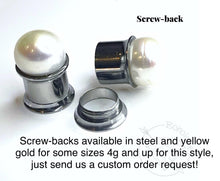 Load image into Gallery viewer, Red Tiger Eye Flower Plugs: Daisy Tunnels / Plugs