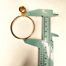 Load image into Gallery viewer, Yellow gold wire hoop screw back plugs gauges tunnels: 2g 0g 00g 1/2&quot; 9/16&quot; 5/8&quot; 18mm 3/4&quot; 20mm 22mm 25mm