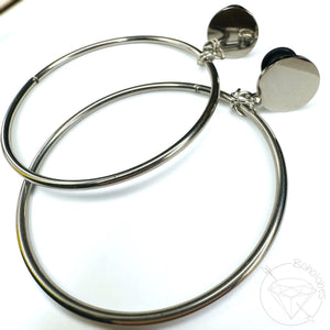 Steel wire Hoop single flare plugs gauges tunnels 6g 4g 2g 1g 0g 11/32" 00g 7/16" 1/2" 9/16" 5/8" 3/4" 7/8" 1"
