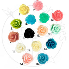 Load image into Gallery viewer, Rose Flower Plugs for Stretched Ears: Surgical Stainless Steel Tunnels 14g 12g 10g 8g 6g 4g 2g 1g 0g