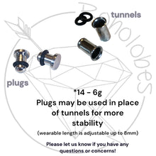 Load image into Gallery viewer, Red Tiger Eye Flower Plugs: Daisy Tunnels / Plugs