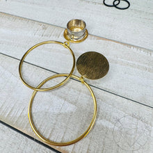 Load image into Gallery viewer, Hoop with textured metal silver or gold single flare plugs gauges tunnels 6g - 1"